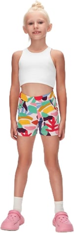 Kız Çocuk Cutouts Foliage Desen Cepli Şort