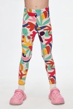 Kız Çocuk Cutouts Foliage Desen Tayt