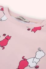 Kız Çocuk Desenli Pembe Pijama Takımı 3 Yaş (98 cm)