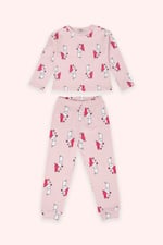Kız Çocuk Desenli Pembe Pijama Takımı 3 Yaş (98 cm)