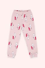Kız Çocuk Desenli Pembe Pijama Takımı 3 Yaş (98 cm)