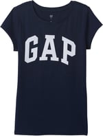 Kız Çocuk Gap Logo T-Shirt Lacivert