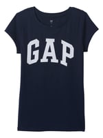 Kız Çocuk Gap Logo T-Shirt Lacivert