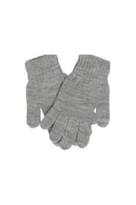 Kız Çocuk Gri Şapka Eldiven Set 4-7 Yaş