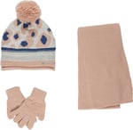 Kız Çocuk Pembe Şapka Eldiven Set 4-7 Yaş