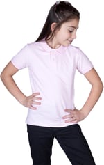 Kız Çocuk Polo Yaka Tişört 6-7 Yaş, 11137- - Seçenekler: 6-7 Yıl, 12-13 Yıl