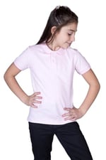Kız Çocuk Polo Yaka Tişört 6-7 Yaş, 11137- - Seçenekler: 6-7 Yıl, 12-13 Yıl