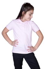 Kız Çocuk Polo Yaka Tişört 6-7 Yaş, 11137- - Seçenekler: 6-7 Yıl, 12-13 Yıl