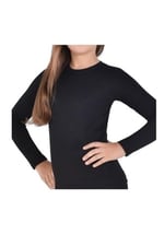 Kız Çocuk Termal Üst, %60 Polyester %35 Viskon %5 Elastan, Siyah, 11-13 Yaş Termal Üst