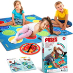Klasik Bükme Pozları Zemin Oyunu, FunKidz Dev Mat Parti Oyunları Çocuklar Yetişkinler için Sırasız Renk Noktaları Büyük Boy Aile İç ve Dış Mekan Aktivitesi Erkek Kız Çocuklar için Hediye
