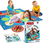 Klasik Bükme Pozları Zemin Oyunu, FunKidz Dev Mat Parti Oyunları Çocuklar Yetişkinler için Sırasız Renk Noktaları Büyük Boy Aile İç ve Dış Mekan Aktivitesi Erkek Kız Çocuklar için Hediye