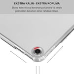 Klasse Apple iPad 10.2 inç (2019/2020/2021) Modellerinin Tümüyle Uyumlu Uyku Modlu, Apple Pencil Kalemlikli, Trifold, Esnek, Mat, Darbeye Tam Dayanıklı Smart Tablet Kılıfı (Siyah)