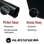 Klasse Classic Mouse Pad, 29x24 ve 24x20 cm Ofis Tipi, Küçük ve Orta Boy, Kaymaz Taban, Pürüzsüz Yüzey, Baskısız Tip Masa Koruyucu, Ergonomik Mouse Ped (Küçük Boy 24x20 cm)