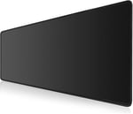 Klasse Pro Black Edition - Dikişli Kenar 70x30, 90x40, 100x50 ve 120x60 cm Oyuncu Gaming Mouse Pad (Siyah, 90x40 cm) - Seçenekler: 50U x 100G cm, 70x30 cm, 90x40 cm, 120x60 cm