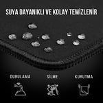 Klasse Pro Black Edition - Dikişli Kenar 70x30, 90x40, 100x50 ve 120x60 cm Oyuncu Gaming Mouse Pad (Siyah, 90x40 cm) - Seçenekler: 50U x 100G cm, 70x30 cm, 90x40 cm, 120x60 cm