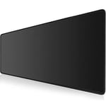 Klasse Pro Black Edition - Dikişli Kenar 70x30, 90x40, 100x50 ve 120x60 cm Oyuncu Gaming Mouse Pad (Siyah, 90x40 cm) - Seçenekler: 50U x 100G cm, 70x30 cm, 90x40 cm, 120x60 cm