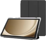 Klasse Samsung Galaxy Tab A9+ Plus 11 inç Uyumlu Smart Kılıf, S Pen Kalemlikli, Trifold, Esnek, Mat, Darbeye Tam Dayanıklı Tablet Kılıfı (Siyah)