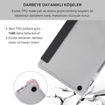 Klasse Samsung Galaxy Tab A9+ Plus 11 inç Uyumlu Smart Kılıf, S Pen Kalemlikli, Trifold, Esnek, Mat, Darbeye Tam Dayanıklı Tablet Kılıfı (Siyah)