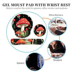 Klavye Bilek Desteği ve Mouse Pad Bilek Destek Seti, Ev Ofis Çalışmaları için Ergonomik Oyun Fare Altlığı Kolay Yazma ve Ağrı Giderici, Sevimli Orman Mantarı