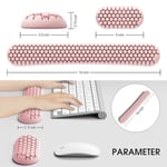Klavye Bilek Dinlenme Seti, Petek Tasarımı, Ergonomik Bilek Fare Destek pedini kullanır. Yumuşak Silikon Yazma Bilek Ağrısını hafifletir, Ofisler, Evler, Oyunlar, Dizüstü Bilgisayarlar için Uygun