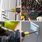 Klein Tools 32500MAG manyetik çok amaçlı tornavida/lokma anahtar, 11'i 1 arada çok amaçlı alet, 8 uç, 3 lokma anahtar boyutu, dolgulu sap