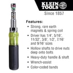 Klein Tools 32801 tornavida 5’i 1 arada, dayanıklı, 32807MAG