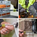 KLEIN TOOLS 4'ü 1 arada elektronik tornavida, döner kapaklı, 32581, sarı/siyah