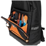 Klein Tools 55421BP-14 Alet Sırt Çantası, Ağır Hizmet Tipi Tradesman Pro Alet Çantası Düzenleyici, 39 Cepli, Kalıplanmış Taban