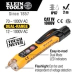 Klein Tools Çift Aralık Temassız Voltaj Test Cihazı, El Fenerli, 12-1000V AC, NCVT3P, Yeşil