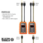 KLEIN TOOLS Dijital USB ölçüm cihazı, USB-A ve USB-C