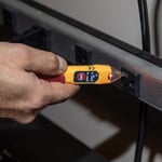 KLEIN TOOLS Temassız gerilim kontrol cihazı, iki ölçüm aralığı, 12-1000 V AC, kırmızı