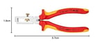 KNIPEX Açma Yaylı Sıyırma Pensesi, Üniversal Krom Kaplamalı, Çok Bileşenli Manşonlarla İzole Edilmiş, VDE Onaylı - 160 mm - 1106160