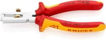 KNIPEX Açma Yaylı Sıyırma Pensesi, Üniversal Krom Kaplamalı, Çok Bileşenli Manşonlarla İzole Edilmiş, VDE Onaylı - 160 mm - 1106160