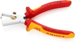 KNIPEX Açma Yaylı Sıyırma Pensesi, Üniversal Krom Kaplamalı, Çok Bileşenli Manşonlarla İzole Edilmiş, VDE Onaylı - 160 mm - 1106160