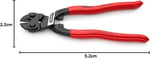 Knipex CoBolt® kompakt cıvata kesici siyah attramentize, plastik kaplamalı 200 mm 71 01 200 - Bedenler: 200 mm, 250 mm