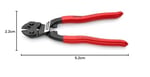 Knipex CoBolt® kompakt cıvata kesici siyah attramentize, plastik kaplamalı 200 mm 71 01 200 - Bedenler: 200 mm, 250 mm