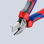 Knipex diyagonal kesiciler siyah atramentize edilmiş, çok bileşenli saplarla 160 mm 70 02 160