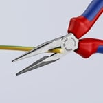 Knipex iğne kargaburun, kesici kenarlı (radyo pensesi) siyah atramentize edilmiş, çok bileşenli saplı 160 mm 25 02 160