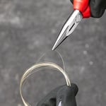 Knipex iğne kargaburun, kesici kenarlı (radyo pensesi) siyah atramentize edilmiş, çok bileşenli saplı 160 mm 25 02 160