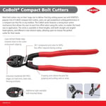 Knipex Tools 71 01 250 cıvata kesici KOMPAKT cıvata kesici, 25,4 cm, 7101200