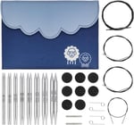 KnitPro Değiştirilebilir yuvarlak örgü iğnesi uçları Deluxe set – Nova Metal (3,50 – 8,00 mm) - Seçenekler: Nova Metal, Symfonie, Zing, Karbon, Nova Cubics, Trendz