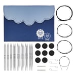 KnitPro Değiştirilebilir yuvarlak örgü iğnesi uçları Deluxe set – Nova Metal (3,50 – 8,00 mm) - Seçenekler: Nova Metal, Symfonie, Zing, Karbon, Nova Cubics, Trendz