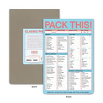 Knock Knock Pack This Pad (pastel versiyon) – Paket listesi ve seyahat aksesuarı, 15,2 x 22,9 cm