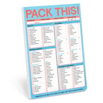 Knock Knock Pack This Pad (pastel versiyon) – Paket listesi ve seyahat aksesuarı, 15,2 x 22,9 cm