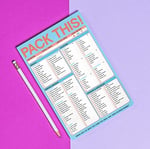 Knock Knock Pack This Pad (pastel versiyon) – Paket listesi ve seyahat aksesuarı, 15,2 x 22,9 cm