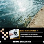 KODAK EKTAR H35N Yarım Çerçeve Film Kamera, 35 mm, Yeniden Kullanılabilir, Odaksız, Ampul Fonksiyonu, Dahili Yıldız Filtresi, Kaplamalı Geliştirilmiş Lens (Film ve AAA P - Seçenekler: Premium Kit, Tek