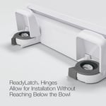 KOHLER 4639-RL-0 Cachet ReadyLatch Quiet Close Yuvarlak Klozet Kapağı, Beyaz