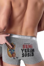 Komik Boxer- Erkek Sevgiliye Hediye Seni Yerim Sosis Komik Erkek Baksır Sevgiliye Eşe Hediye İç Giyim Komik Baksır
