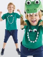 Komik Timsah Erkek Çocuk T-shirt Baggy Şort Takım