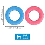 KONG - Yavru Köpek Lastikleri - Yumuşak Kauçuk Çiğneme Oyuncağı ve Ödül Dağıtıcısı (Çeşitli Renkler) - Orta/Büyük Yavru Köpekler için